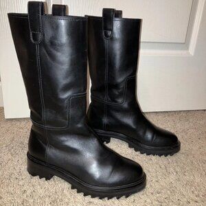 TAMARA MELLON Boots EASY RIDER Black - Sz 8.5 (EU 38.5) Made in Italy EXCELLENT!